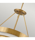 Echelon 4-Lt Ceiling Lamp Heritage Brass/White 45.5cm Quintesse Lighting Echelon 4-Lt Ceiling Lamp Heritage Brass/White 45.5cm