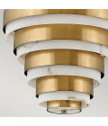 Echelon 4-Lt Ceiling Lamp Heritage Brass/White 45.5cm Quintesse Lighting Echelon 4-Lt Ceiling Lamp Heritage Brass/White 45.5cm
