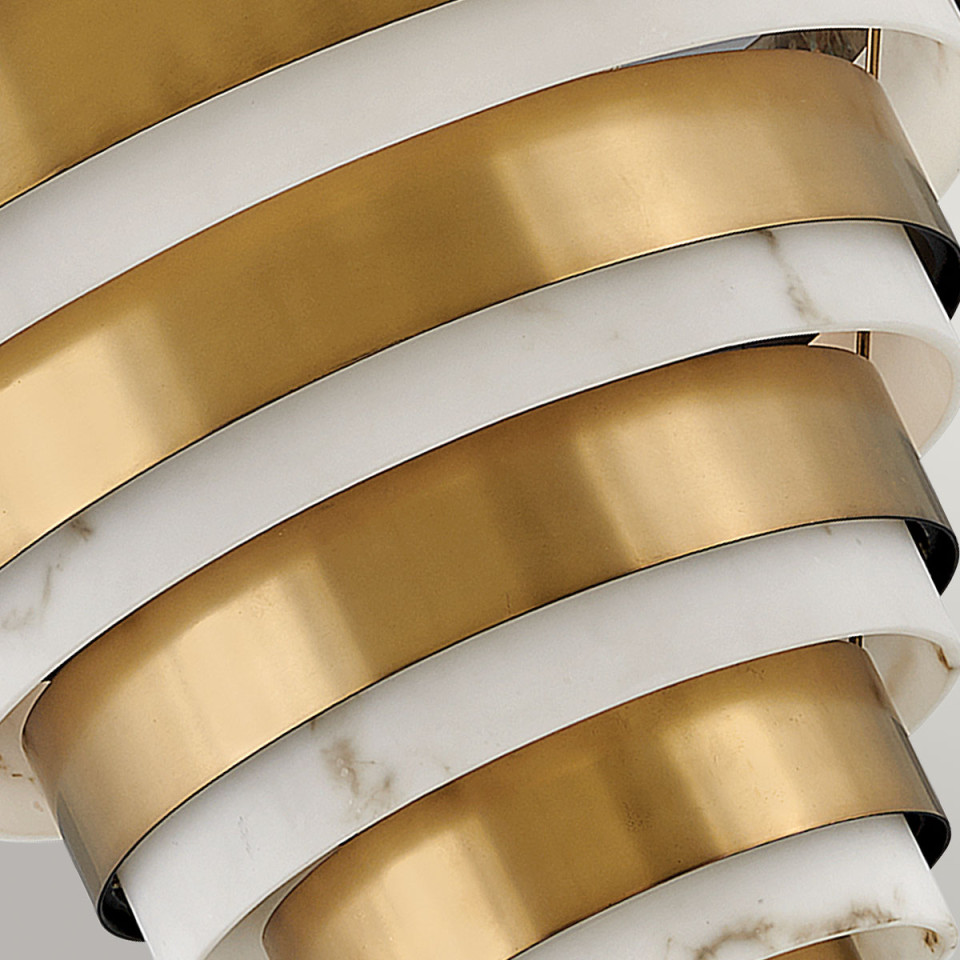 Echelon 4-Lt Ceiling Lamp Heritage Brass/White 45.5cm Quintesse Lighting Echelon 4-Lt Ceiling Lamp Heritage Brass/White 45.5cm