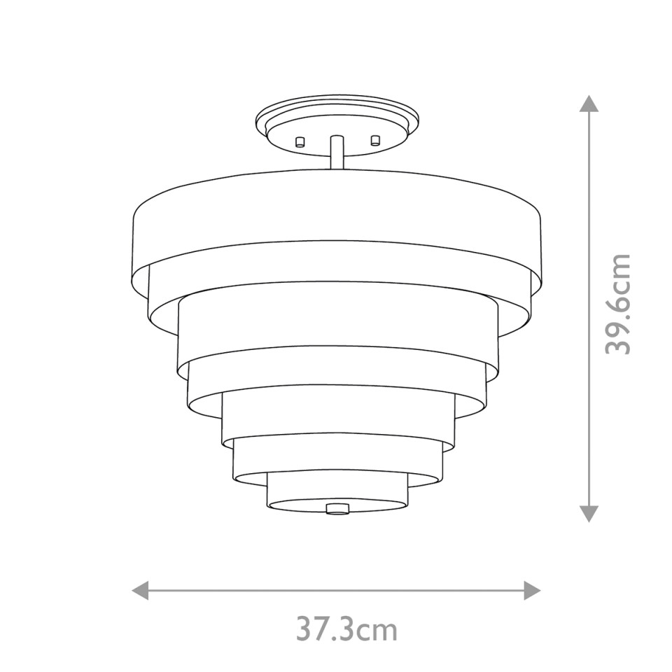 Echelon 3-Lt Semi-Flush Fitting Light Heritage Brass/White 37.3cm Quintesse Lighting Echelon 3-Lt Semi-Flush Fitting Light Heritage Brass/White 37.3cm