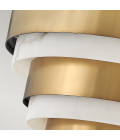 Echelon 3-Lt Semi-Flush Fitting Light Heritage Brass/White 37.3cm Quintesse Lighting Echelon 3-Lt Semi-Flush Fitting Light Heritage Brass/White 37.3cm