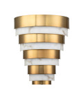 Echelon 1-Lt LED Wall Light Heritage Brass/White 35.7cm Quintesse Lighting Echelon 1-Lt LED Wall Light Heritage Brass/White 35.7cm