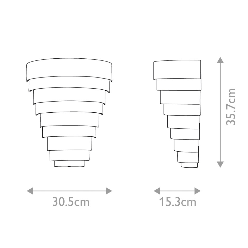 Echelon 1-Lt LED Wall Light Heritage Brass/White 35.7cm Quintesse Lighting Echelon 1-Lt LED Wall Light Heritage Brass/White 35.7cm