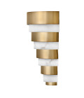 Echelon 1-Lt LED Wall Light Heritage Brass/White 35.7cm Quintesse Lighting Echelon 1-Lt LED Wall Light Heritage Brass/White 35.7cm