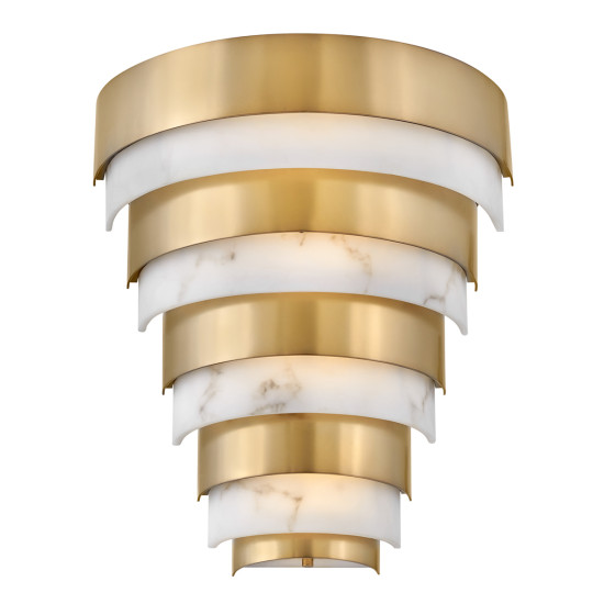 Echelon 1-Lt LED Wall Light Heritage Brass/White 35.7cm Echelon 1-Lt LED Wall Light Heritage Brass/White 35.7cm