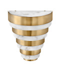 Echelon 1-Lt LED Wall Light Heritage Brass/White 35.7cm Quintesse Lighting Echelon 1-Lt LED Wall Light Heritage Brass/White 35.7cm