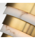Echelon 1-Lt LED Wall Light Heritage Brass/White 35.7cm Quintesse Lighting Echelon 1-Lt LED Wall Light Heritage Brass/White 35.7cm