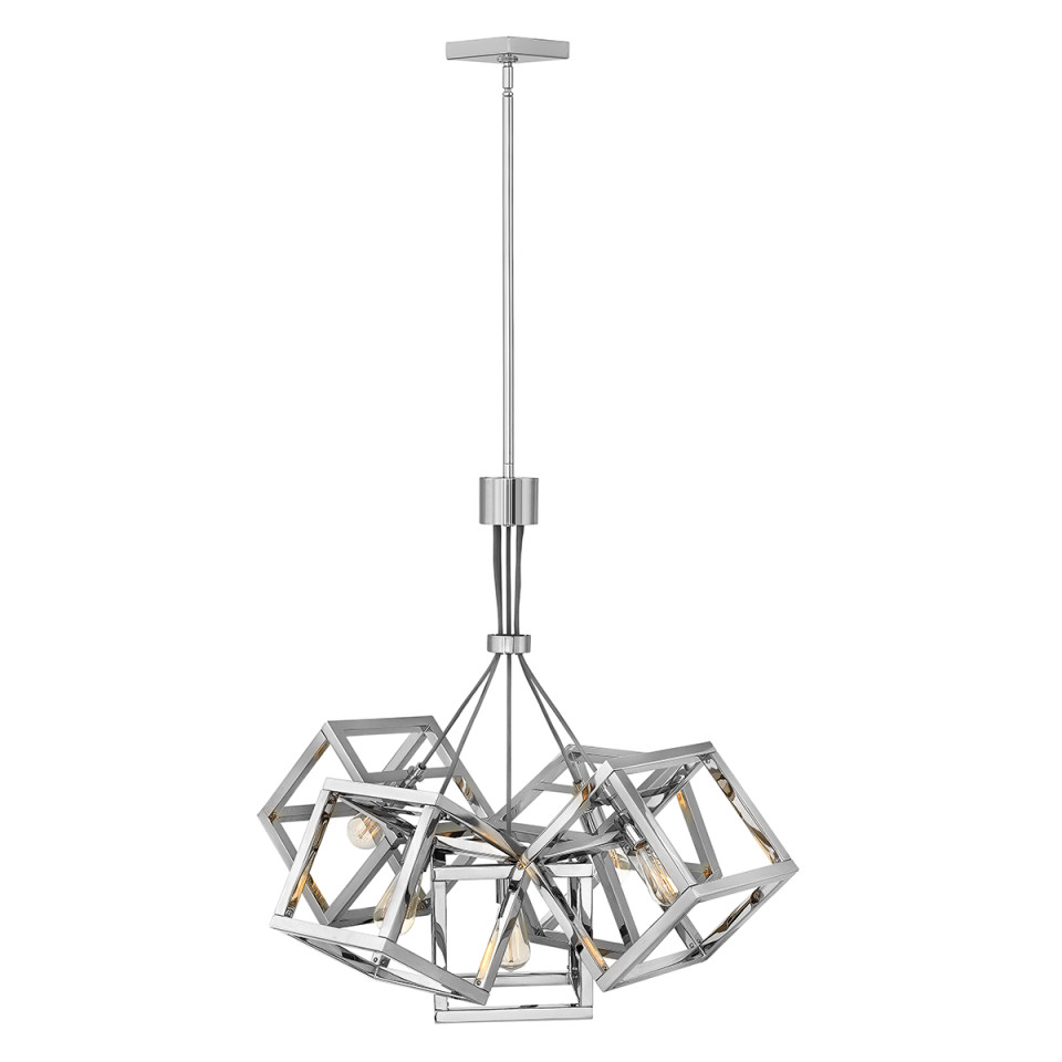 Ensemble 5-lt taklampa polerad nickel 77.8cm