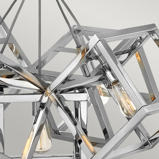 Ensemble 5-lt taklampa polerad nickel 77.8cm