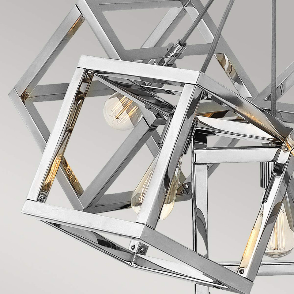 Ensemble 5-lt taklampa polerad nickel 77.8cm