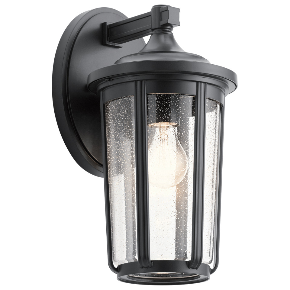 Fairfield 1-Lt Large Outdoor Wall Lamp Black 37.1cm Quintesse Lighting Fairfield 1-Lt Large Outdoor Wall Lamp Black 37.1cm