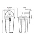 Fairfield 1-Lt Large Outdoor Wall Lamp Black 37.1cm Quintesse Lighting Fairfield 1-Lt Large Outdoor Wall Lamp Black 37.1cm