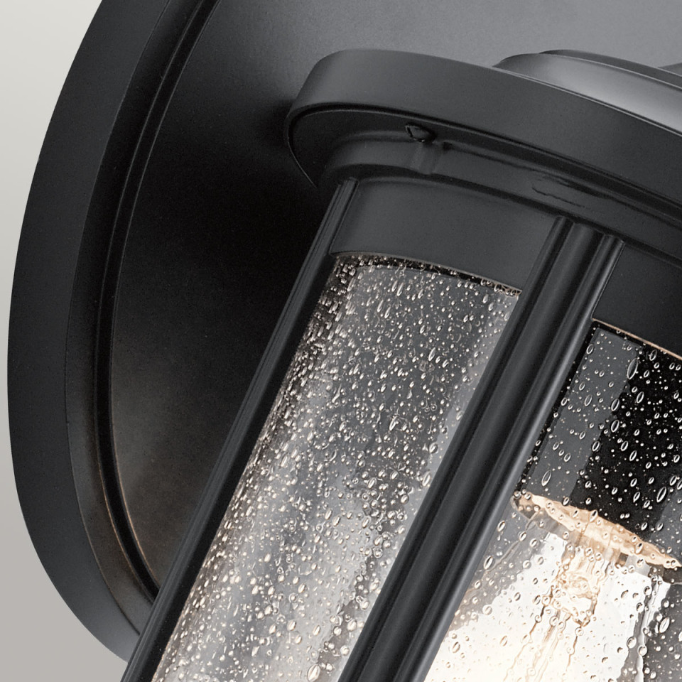 Fairfield 1-Lt Large Outdoor Wall Lamp Black 37.1cm Quintesse Lighting Fairfield 1-Lt Large Outdoor Wall Lamp Black 37.1cm