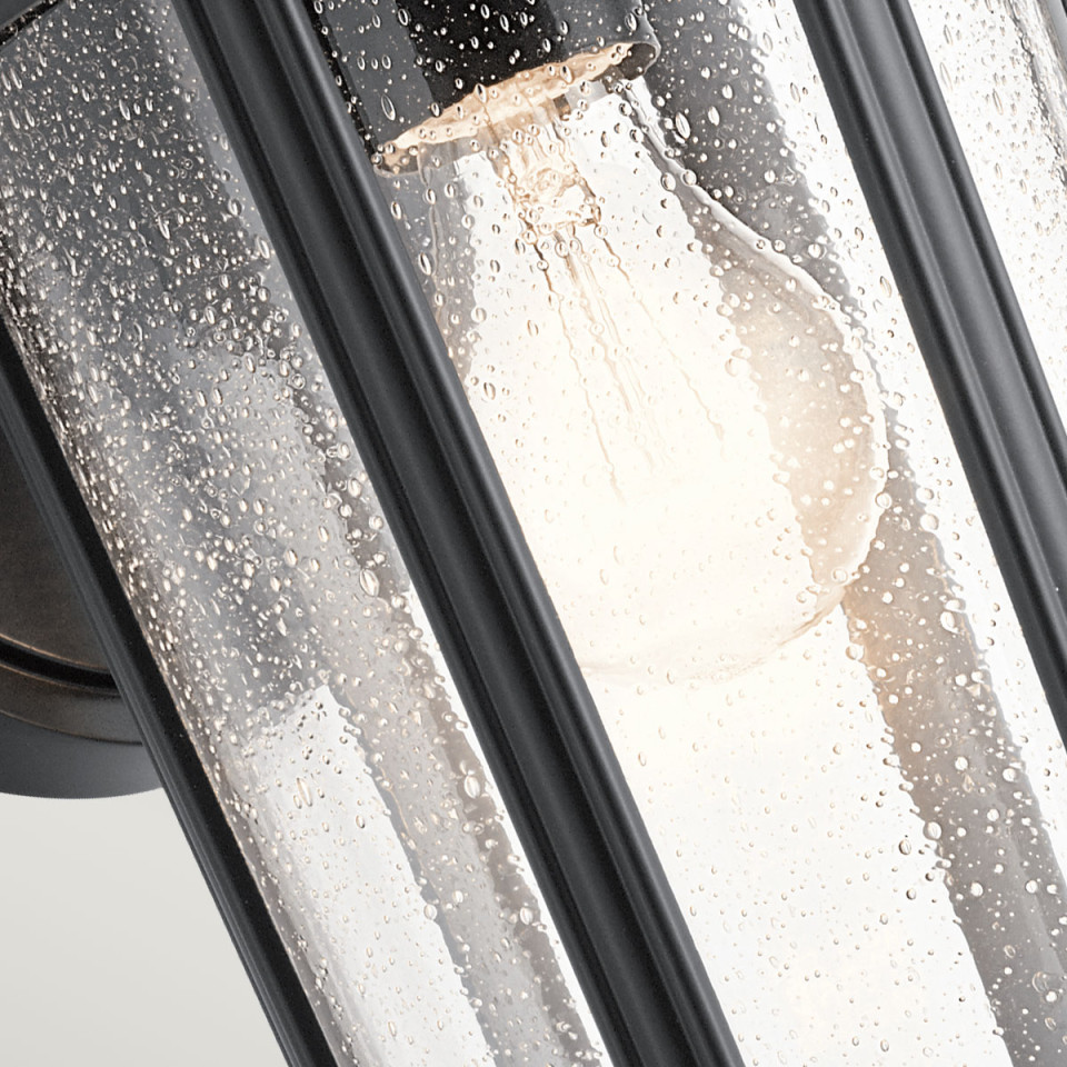 Fairfield 1-Lt Large Outdoor Wall Lamp Black 37.1cm Quintesse Lighting Fairfield 1-Lt Large Outdoor Wall Lamp Black 37.1cm