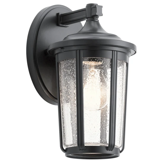 Fairfield 1-Lt Medium Outdoor Wall Lamp Black 27.9cm