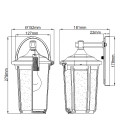 Fairfield 1-Lt Medium Outdoor Wall Lamp Black 27.9cm Quintesse Lighting Fairfield 1-Lt Medium Outdoor Wall Lamp Black 27.9cm