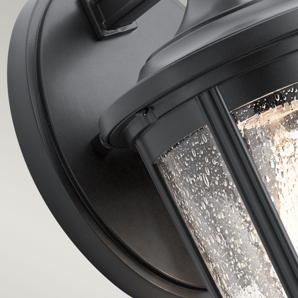 Fairfield 1-Lt Medium Outdoor Wall Lamp Black 27.9cm Quintesse Lighting Fairfield 1-Lt Medium Outdoor Wall Lamp Black 27.9cm