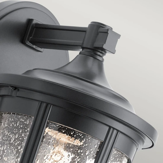 Fairfield 1-Lt Medium Outdoor Wall Lamp Black 27.9cm