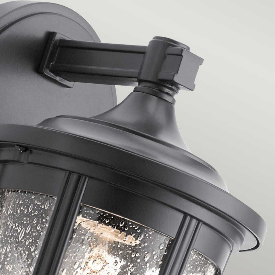 Fairfield 1-Lt Medium Outdoor Wall Lamp Black 27.9cm Quintesse Lighting Fairfield 1-Lt Medium Outdoor Wall Lamp Black 27.9cm