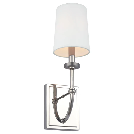 Felixstowe 1-ljus vägglampa polerad krom/vit 40,6cm IP44