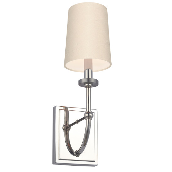 Felixstowe 1-Lt Wall Light Polished Chrome/Scallop 40.6cm IP44