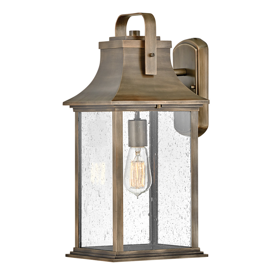 Grant 1-Lt Large Outdoor Wall Lantern Burnished Bronze 48.3cm Quintesse Lighting Grant 1-Lt Large Outdoor Wall Lantern Burnished Bronze 48.3cm