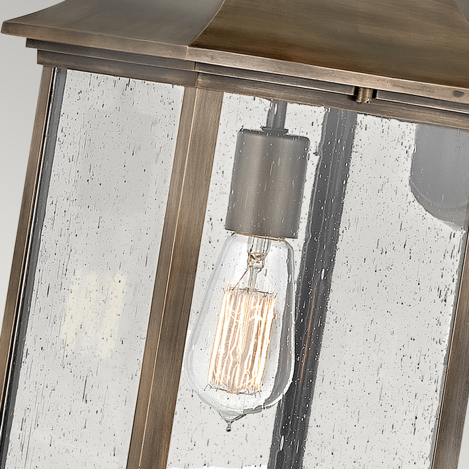 Grant 1-Lt Large Outdoor Wall Lantern Burnished Bronze 48.3cm Quintesse Lighting Grant 1-Lt Large Outdoor Wall Lantern Burnished Bronze 48.3cm