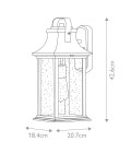 Grant 1-Lt Medium Outdoor Wall Lantern Burnished Bronze 42.6cm Quintesse Lighting Grant 1-Lt Medium Outdoor Wall Lantern Burnished Bronze 42.6cm