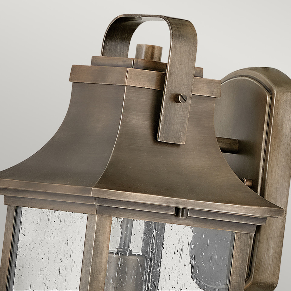 Grant 1-Lt Medium Outdoor Wall Lantern Burnished Bronze 42.6cm Quintesse Lighting Grant 1-Lt Medium Outdoor Wall Lantern Burnished Bronze 42.6cm