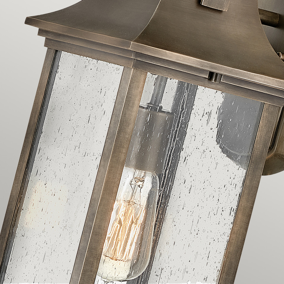 Grant 1-Lt Medium Outdoor Wall Lantern Burnished Bronze 42.6cm Quintesse Lighting Grant 1-Lt Medium Outdoor Wall Lantern Burnished Bronze 42.6cm