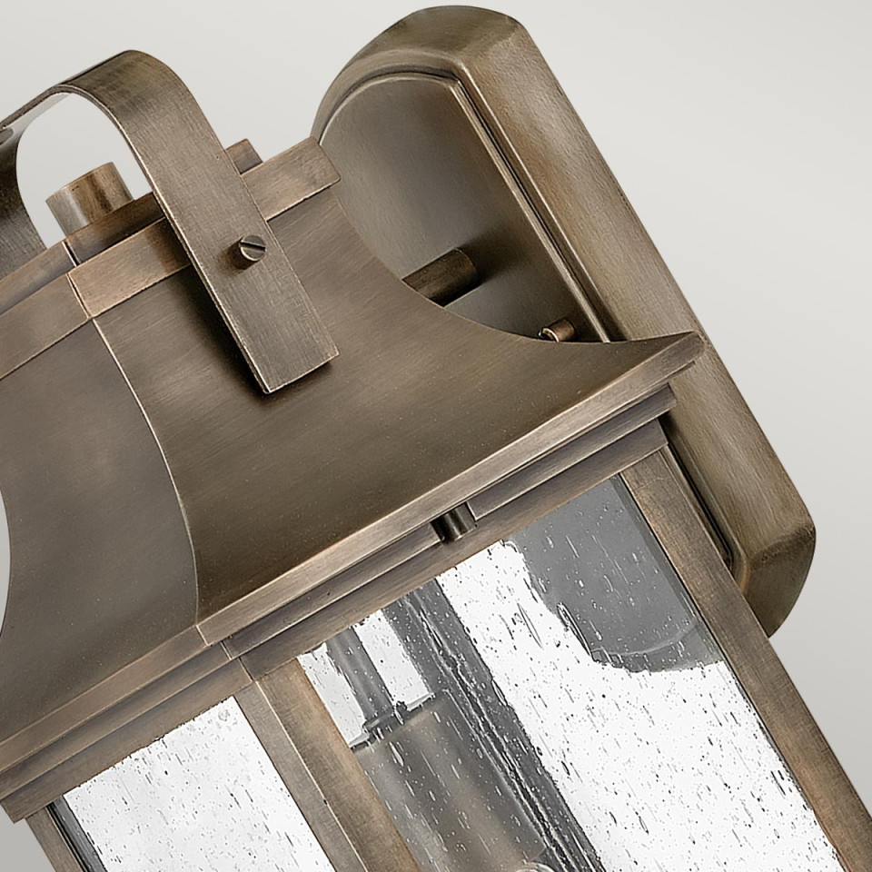Grant 1-Lt Medium Outdoor Wall Lantern Burnished Bronze 42.6cm Quintesse Lighting Grant 1-Lt Medium Outdoor Wall Lantern Burnished Bronze 42.6cm