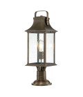 Grant 1-Lt Large Outdoor Pedestal Lantern Burnished Bronze 64.8cm Quintesse Lighting Grant 1-Lt Large Outdoor Pedestal Lantern Burnished Bronze 64.8cm