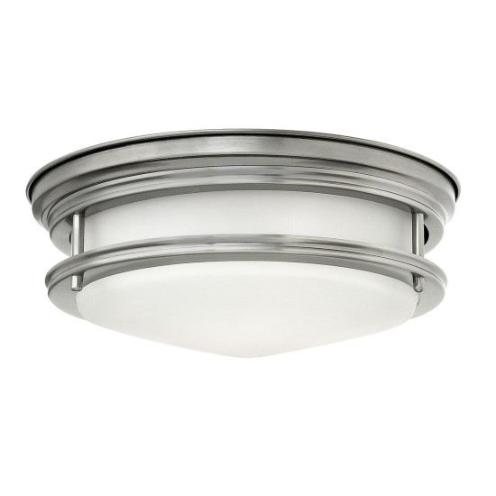 Hadrian 2-Lt Flush Fitting Light Antique Nickel/White 30.5cm IP44 Hadrian 2-Lt Flush Fitting Light Antique Nickel/White 30.5cm IP44