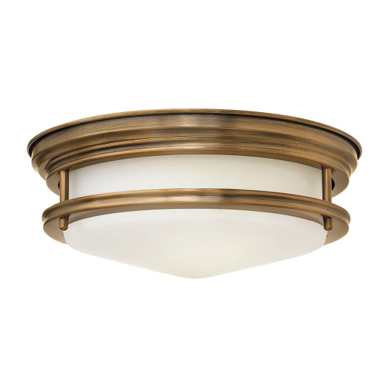 Hadrian 2-ljus plafond borstad brons/vit 30,5cm IP44 Hadrian 2-ljus plafond borstad brons/vit 30,5cm IP44