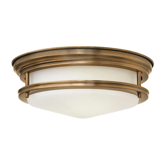 Hadrian 2-ljus plafond borstad brons/vit 30,5cm IP44