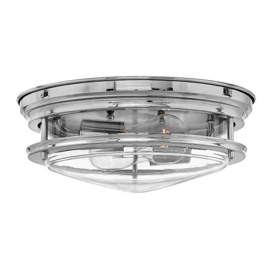 Hadrian 2-Lt Flush Fitting Light Chrome/Clear 30.5cm IP44 Hadrian 2-Lt Flush Fitting Light Chrome/Clear 30.5cm IP44