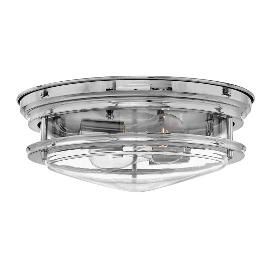 Hadrian 2-lt plafond krom/klar 30,5cm IP44
