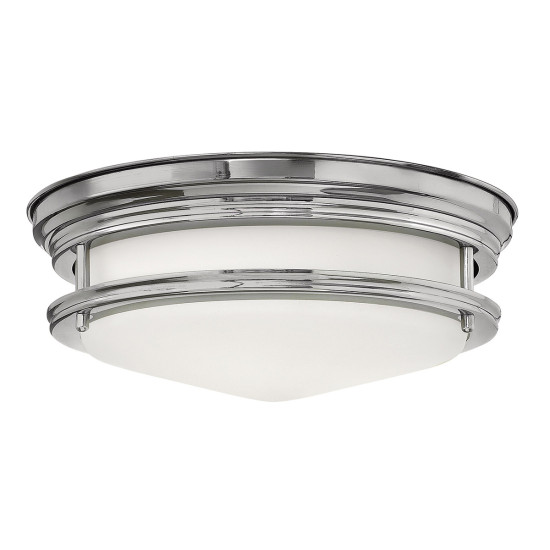 Hadrian 2-Lt Flush Fitting Light Chrome/White 30.5cm IP44
