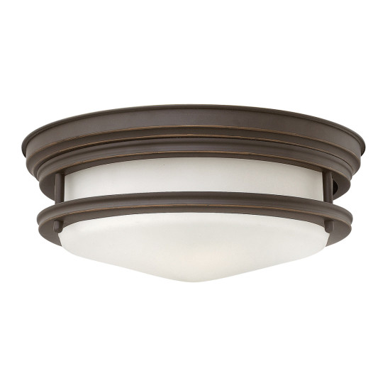 Hadrian 2-Lt Flush Fitting Light Oil Rubbed Bronze/White 30.5cm IP44 Hadrian 2-Lt Flush Fitting Light Oil Rubbed Bronze/White 30.5cm IP44