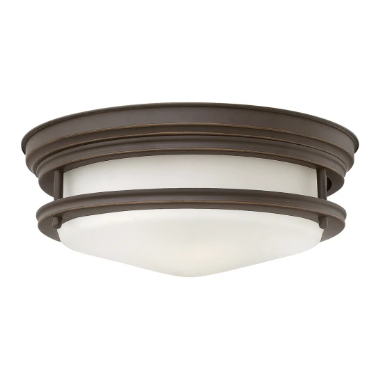 Hadrian 2-ljus plafond oljeborstad brons/vit 30,5cm IP44