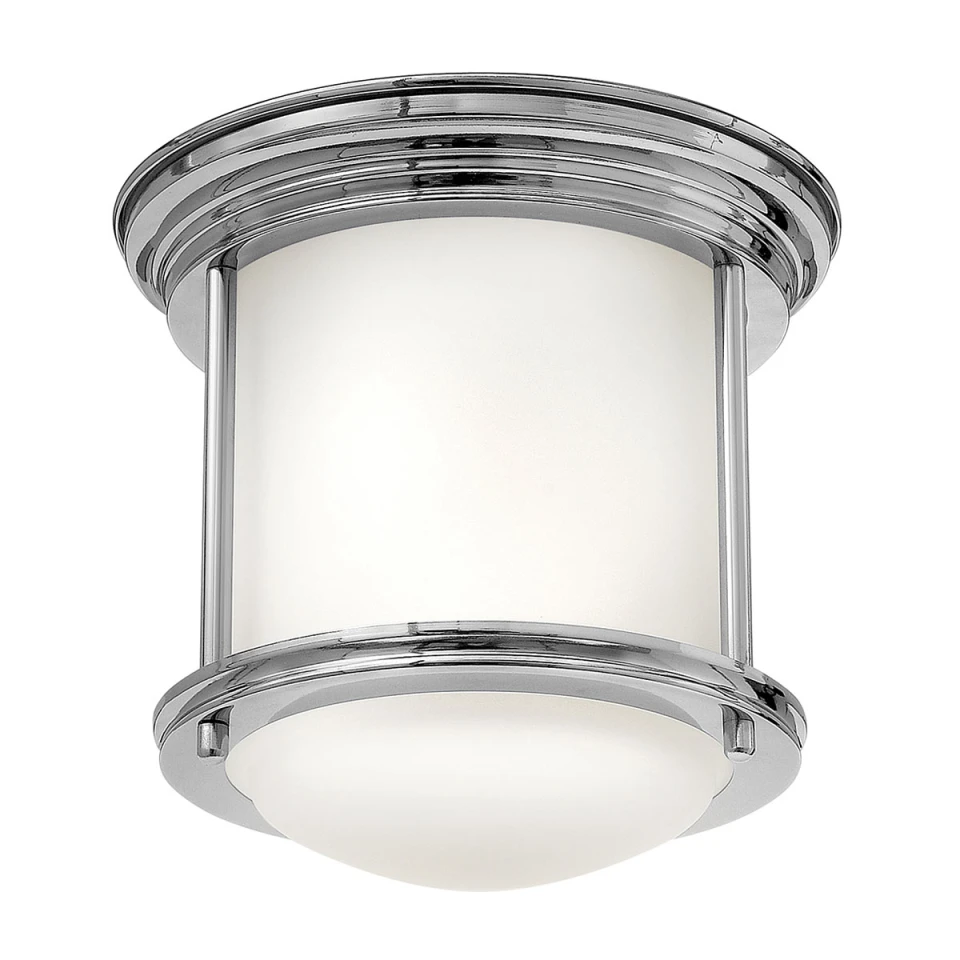 Hadrian 1-ljus takmonterad lampa i krom/vit 19,6cm IP44