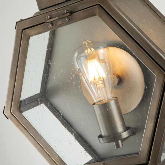 Heath 1-Lt Medium Outdoor Wall Lantern Burnished Bronze 48cm