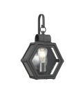 Heath 1-Lt Small Outdoor Wall Lantern Mottled Black 41.8cm Quintesse Lighting Heath 1-Lt Small Outdoor Wall Lantern Mottled Black 41.8cm