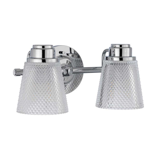 Hudson 2 Vägglampa Polerad Krom/Glas 16cm IP44 Hudson 2 Vägglampa Polerad Krom/Glas 16cm IP44