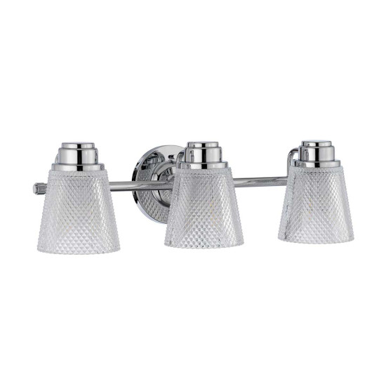 Hudson 3 Wall Lamp Polished Chrome/Glass 16cm IP44 Hudson 3 Wall Lamp Polished Chrome/Glass 16cm IP44