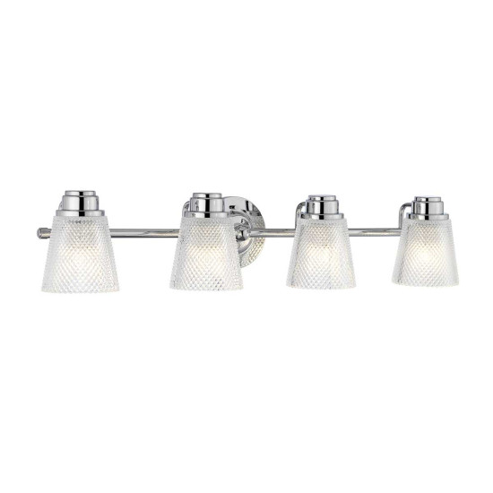Hudson 4 Vägglampa Polerad Krom/Glas 16cm IP44