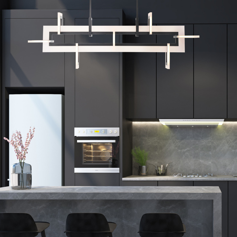 Inizio medium linear ceiling light matte black 122.8 cm Eurofase Inizio medium linear ceiling light matte black 122.8 cm