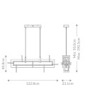 Inizio medium linear ceiling light matte black 122.8 cm Eurofase Inizio medium linear ceiling light matte black 122.8 cm