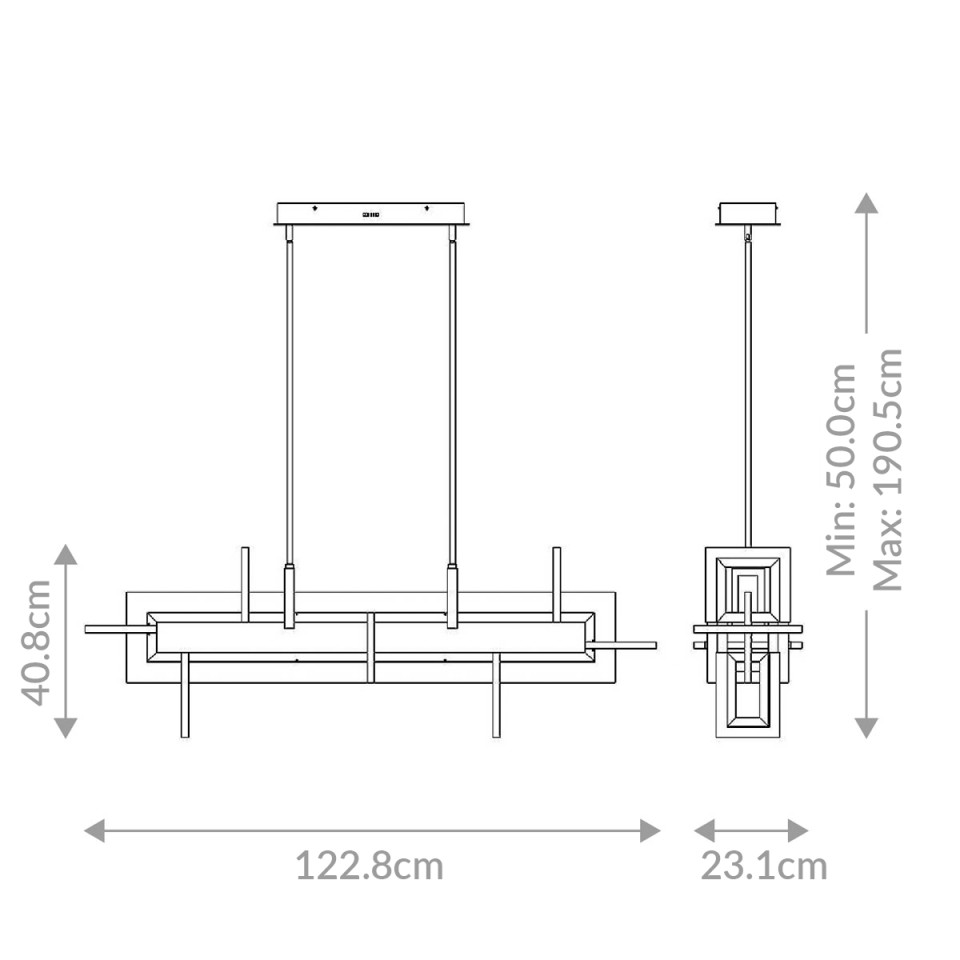 Inizio medium linear ceiling light matte black 122.8 cm Eurofase Inizio medium linear ceiling light matte black 122.8 cm