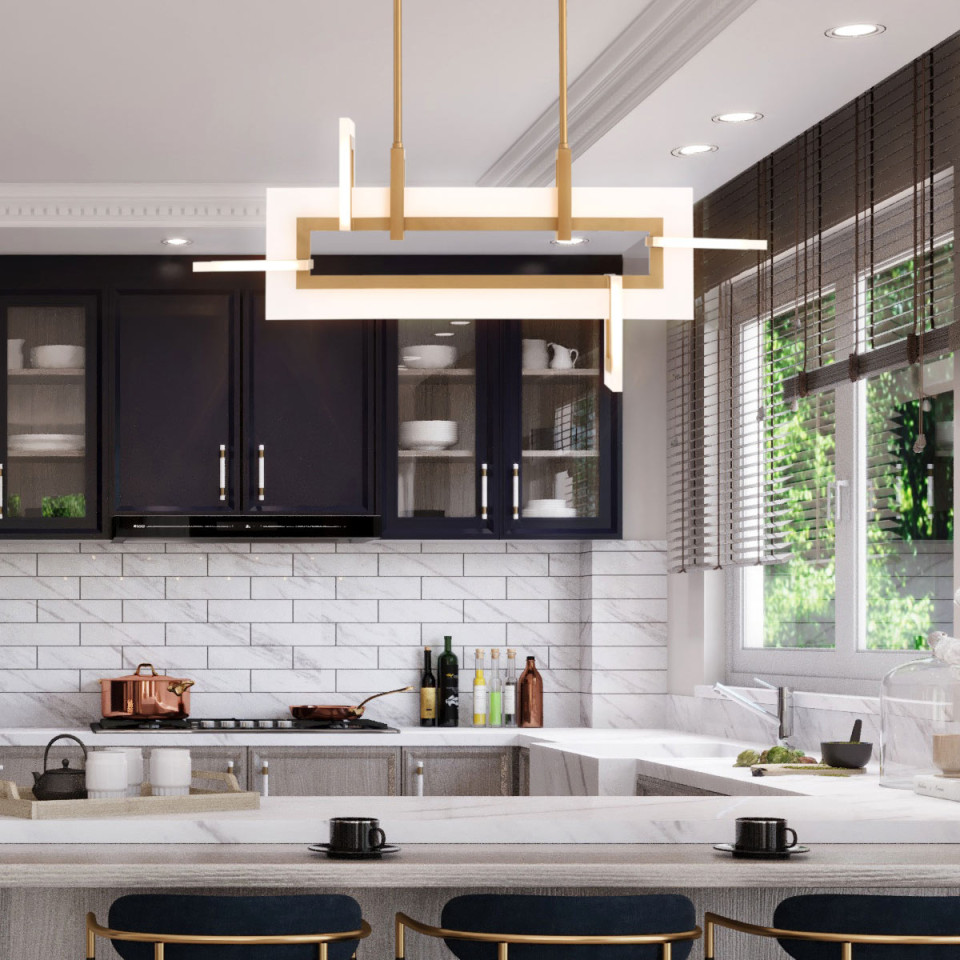 Inizio small linear ceiling light matte gold 84 cm Eurofase Inizio small linear ceiling light matte gold 84 cm